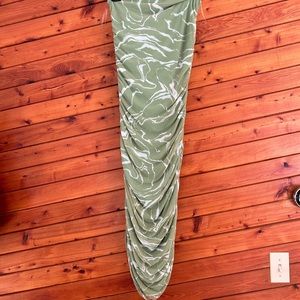 New with tags green fitted midi strapped dress